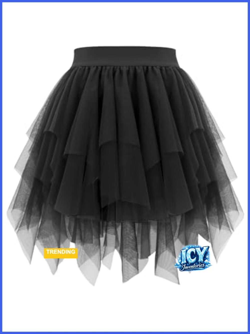 Tulle Layered Fairy Tutu Skirt High Waist Elastic Ballet Party